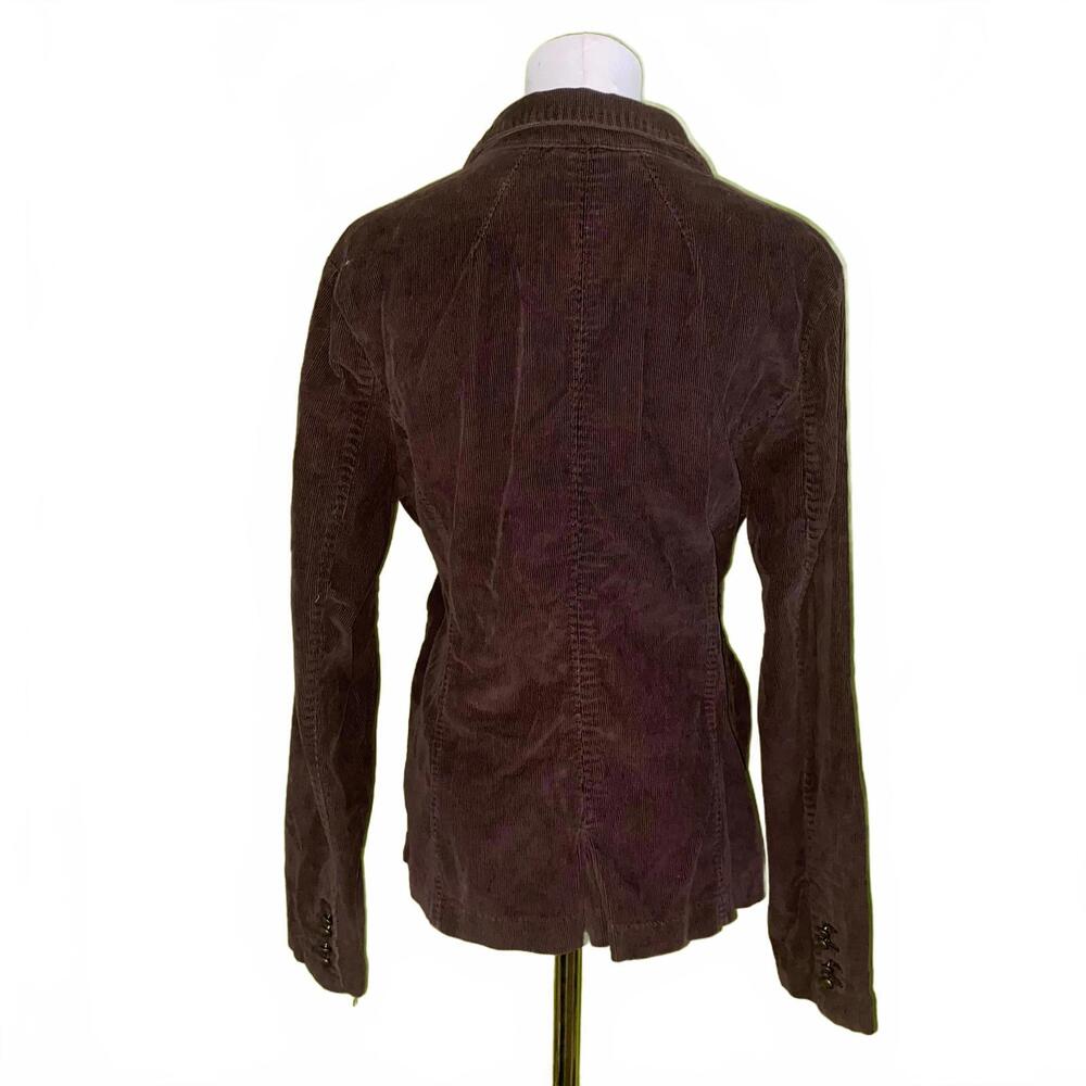 Vintage Corduroy Blazer Brown M cinched waist brass buttons y2k cottagecore fall - Picture 2 of 4